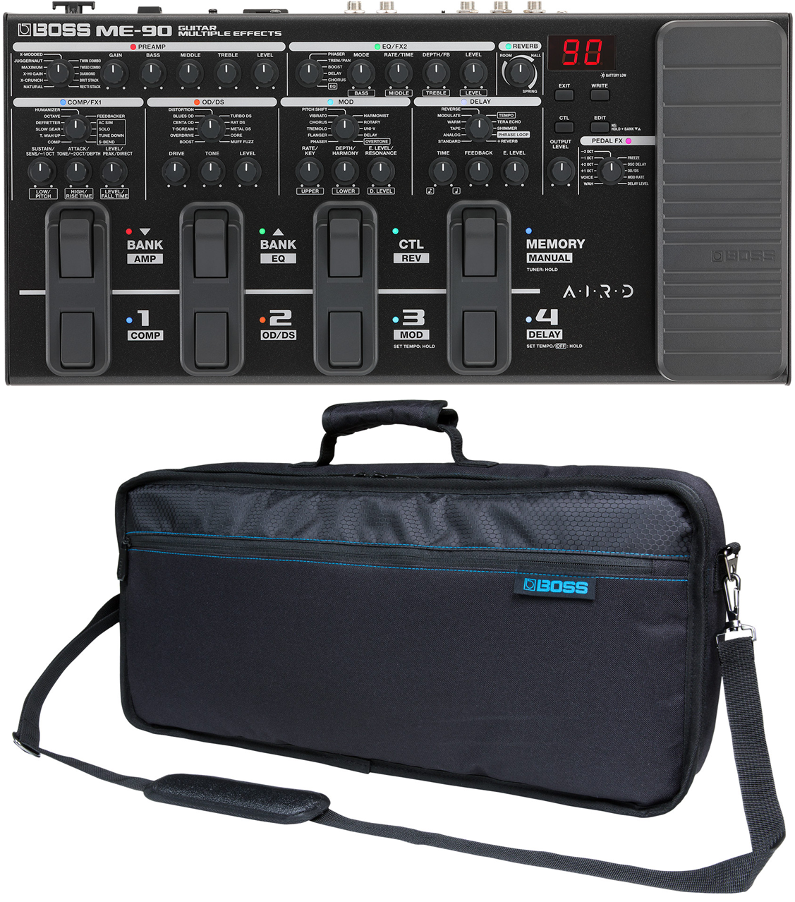 <b>PACK BOSS ME-90 GUITAR + BOLSA TRANSPORTE BOSS CB-ME80</b>