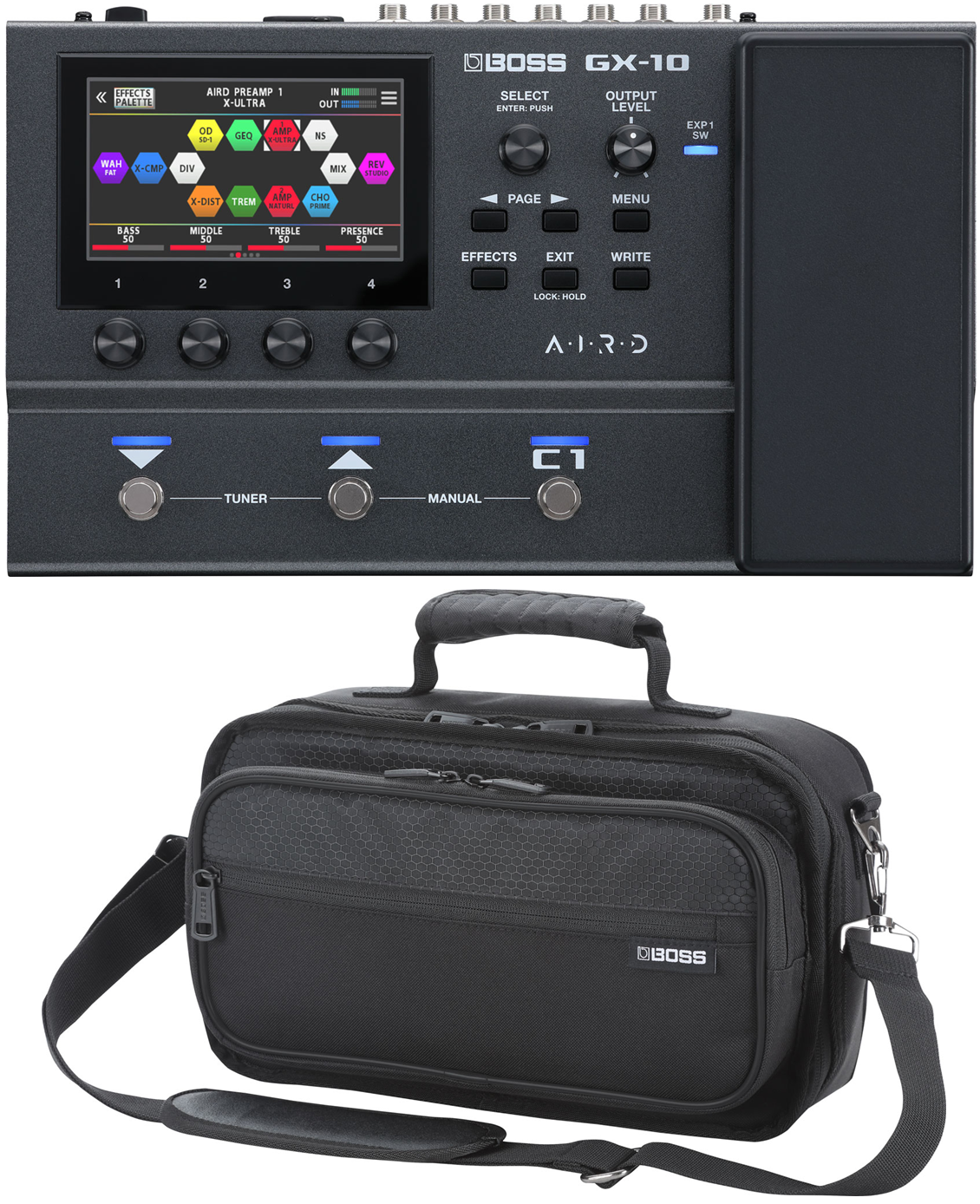 <b>PACK BOSS GX-10 MULTI-FX BOLSA BOSS CB-BM-S</b>